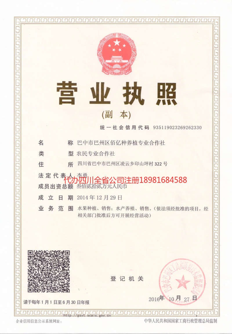 泸县泸县佰亿种养殖专业合作社